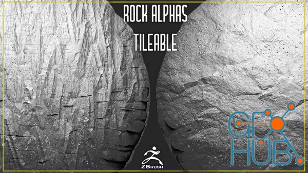 ArtStation – 20 Rock Tileable Alphas (ZBrush, Substance)