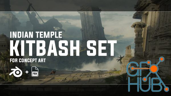 ArtStation – Indian Temple – Kitbash Set