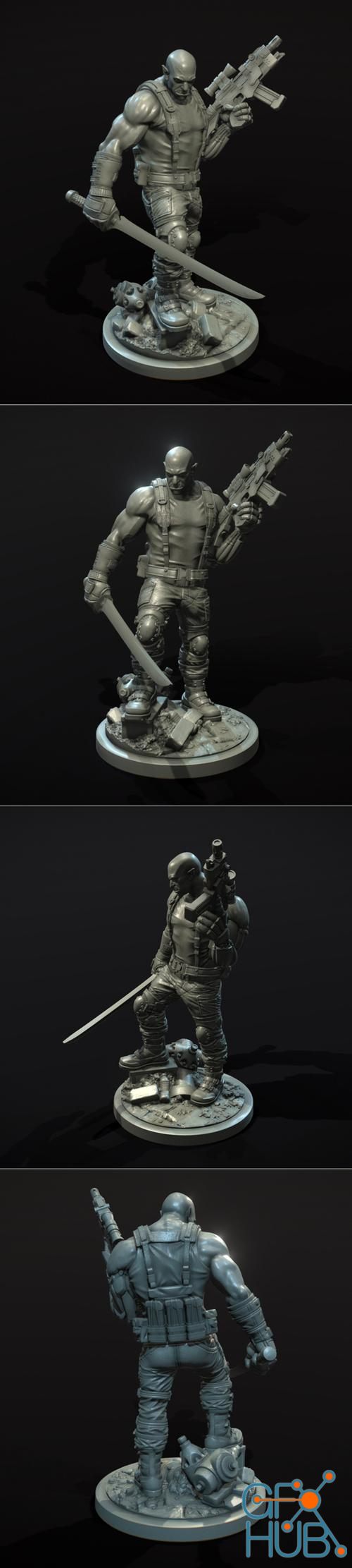 Shadowrun Sledge Limited Edition Statue – 3D Print