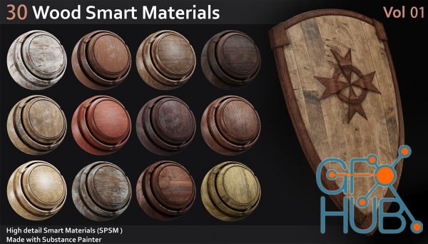 ArtStation – Wood Smart Materials Collection Vol. 1-3