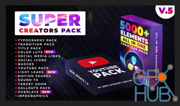 Videohive – Super Creators Pack (5000+ Elements) for DaVinci Resolve