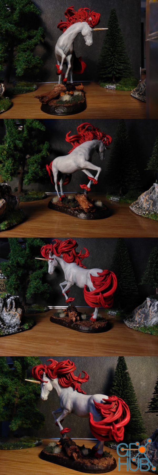 White Unicorn - 3D Print
