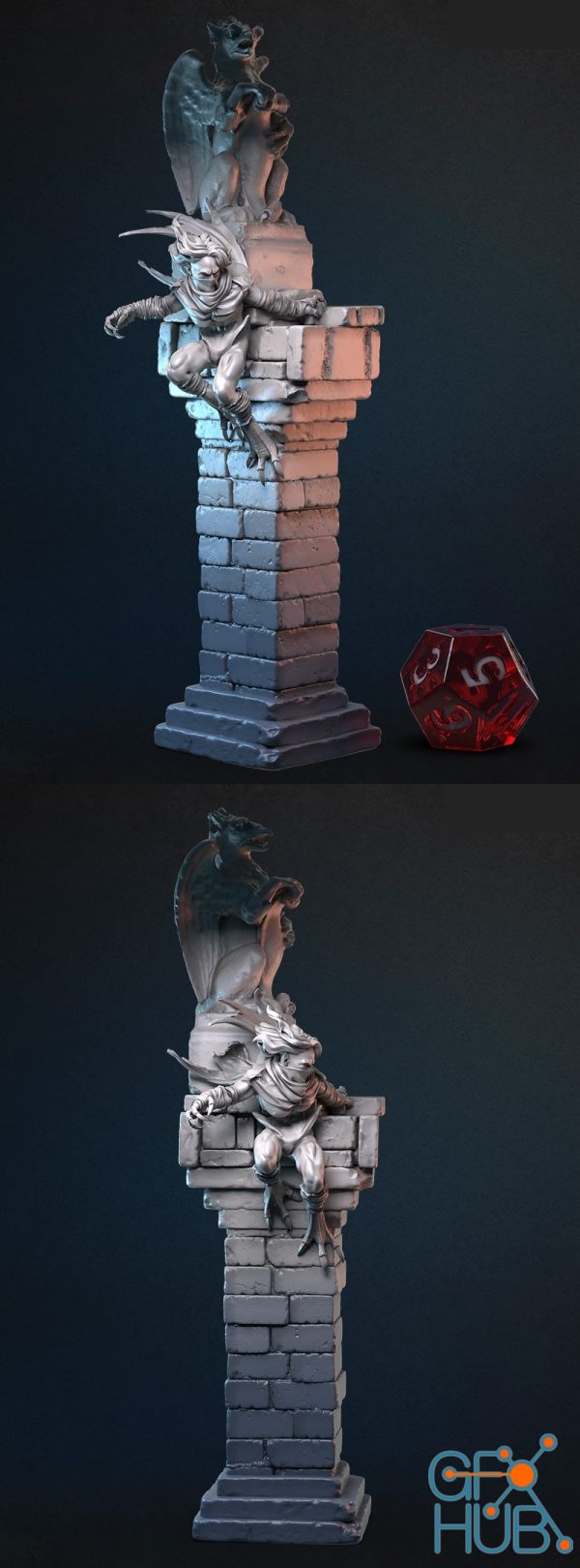 Guy De Payans Clinging - 3D Print