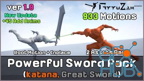 Unreal Engine – 2 Assets Powerful Sword Pack