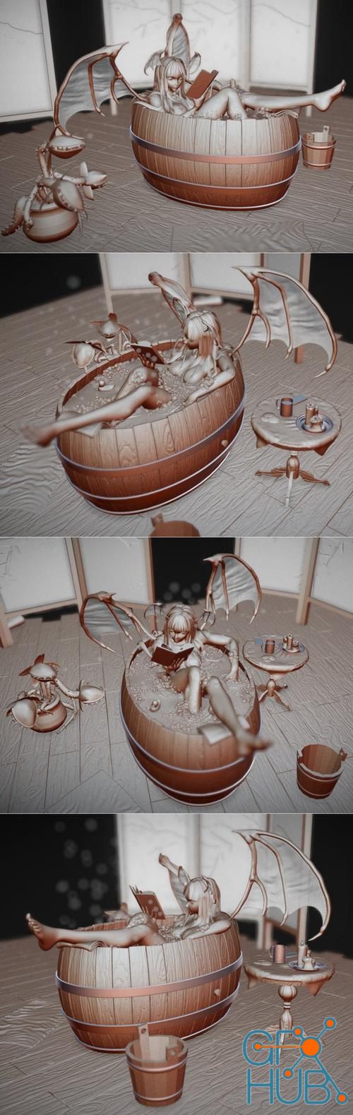 Morrigan Aensland relaxing – 3D Print