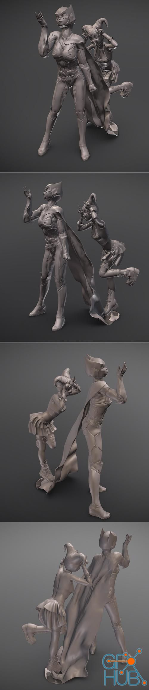 Another day of Batgirl and Harley Quinn – 3D Print