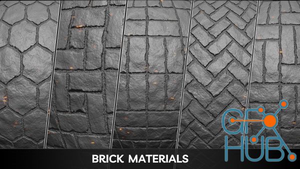 ArtStation – 20 Tileable Brick Wall Alphas