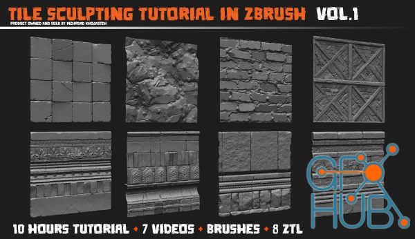 ArtStation – Tile sculpting tutorial in zbrush Vol 01