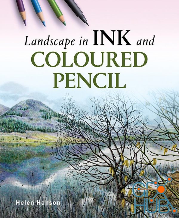 Landscape in Ink and Coloured Pencil (True EPUB)