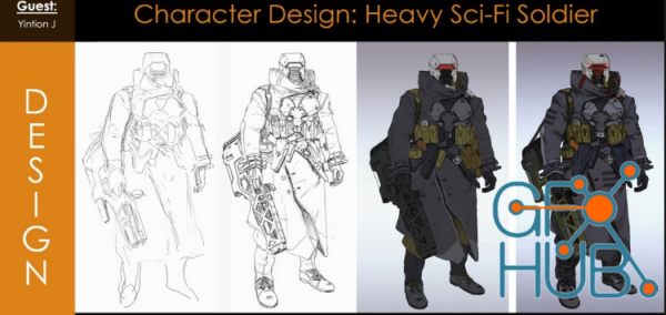 Gumroad – Foundation Patreon – Character Design – Heavy Sci-Fi Soldier with Yintion J