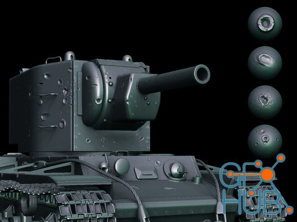 ArtStation – Hits On Tank Armour for Zbrush (2019+)