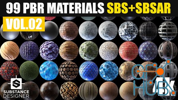 ArtStation – 99 PBR Substance Designer Materials Vol.02