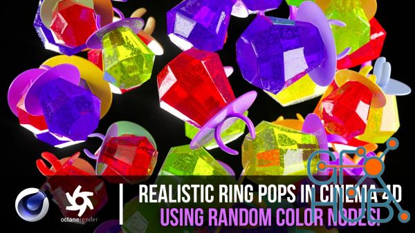 Skillshare – Realistic Ring Pops in Cinema 4D Using Random Color Nodes!