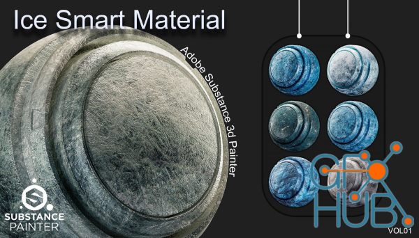 ArtStation – Ice Smart Material – Adobe Substance 3D Painter – VOL 01