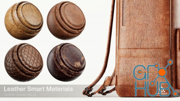 ArtStation – Leather Smart Materials for Substance painter Vol.1-2