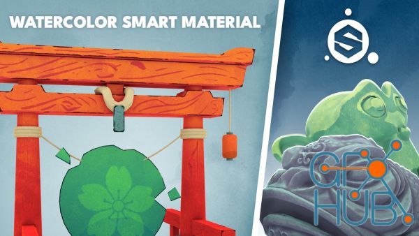 ArtStation – Watercolor Smart Material for Substance Painter 8.1+