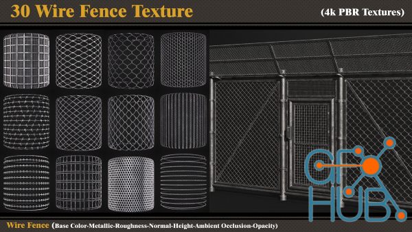 ArtStation – 30 Wire Fence Texture