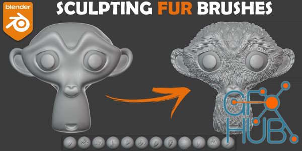 Blender Market – Sculpting Fur And Hair Brushes For Blender