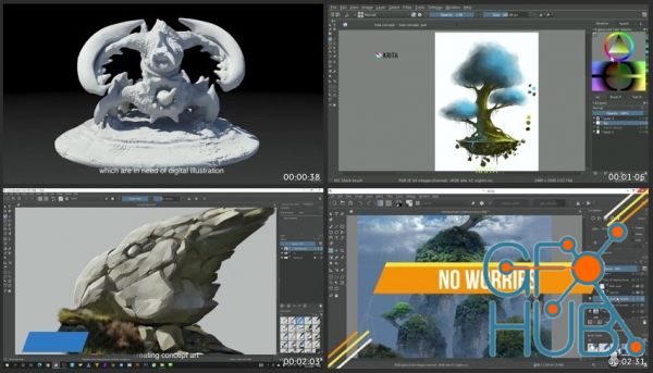 Udemy – Learn How To Create Concept Environment Art Using Krita free download