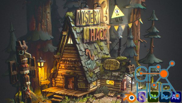 Gumroad – Mystery Shack – Stylized 3D Diorama – Tutorial
