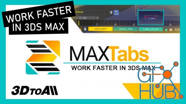 3DtoAll MAXTabs v1.3 For 3ds Max 2015-2023