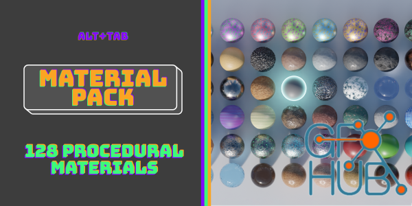 Blender Market – Alt Tab'S 128 Materials Asset Pack