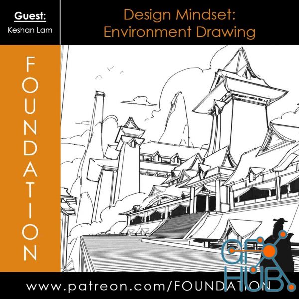 Gumroad – Foundation Patreon – Design Mindset: Environment Drawing with Keshan Lam