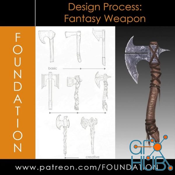 Gumroad – Foundation Patreon – Design Process: Fantasy Weapon