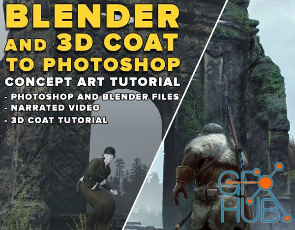 Gumroad – Blender And 3D Coat To Photoshop – Concept Art Tutorial