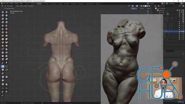 Udemy – Female Anatomy Sculpting in Blender Course
