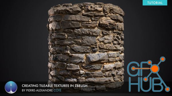 Gumroad – Creating Tileable Textures In Zbrush – Pierre-Alexandre Côté
