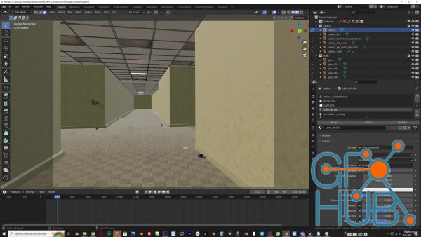 How to Make Poolrooms Found Footage step by step Blender tutorial 