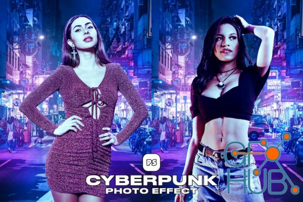 Envato – Cyberpunk Photoshop Effects