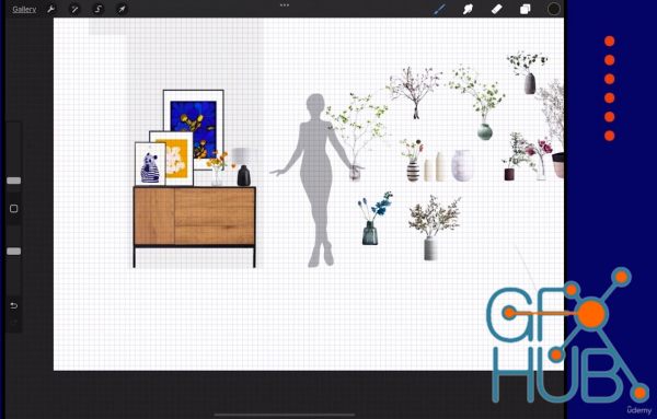 Udemy – Interior design: Mood-board in Scale with Procreate