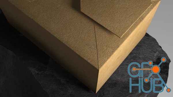 Gumroad – Substance Cardboard-Paper Material with 3ds Max scene by d'Atelier