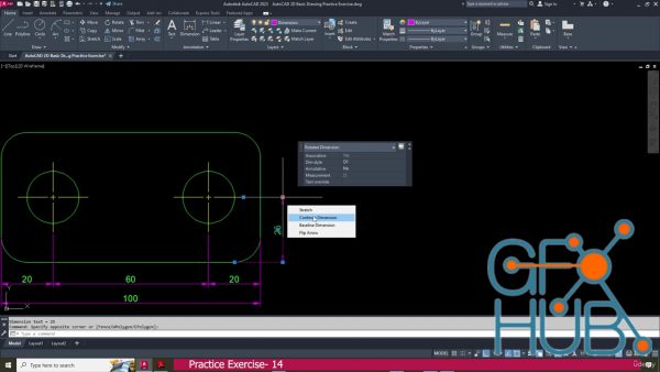 Udemy – AutoCAD 2D Drawing Practice Exercise Course For Beginners