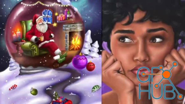 Udemy – Paint A Christmas Illustration from Imagination in procreate
