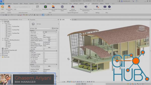 Udemy – Revit Architecture 2023 – Villa 3D Modeling – Project Based