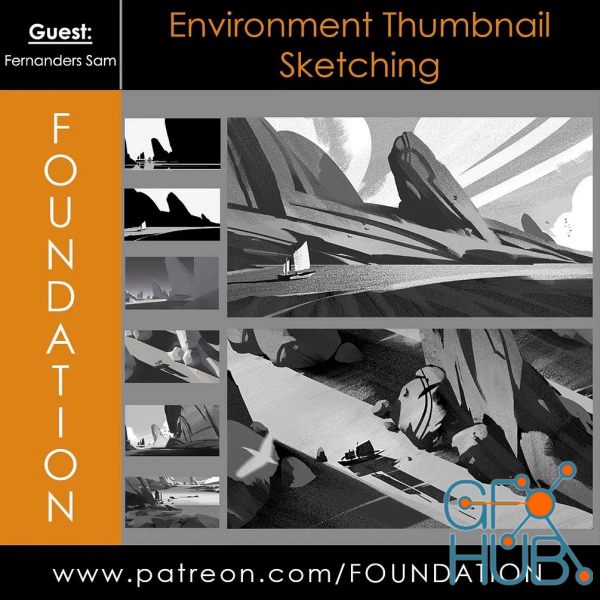 Gumroad – Foundation Patreon – Environment Thumbnail Sketching with Fernanders Sam