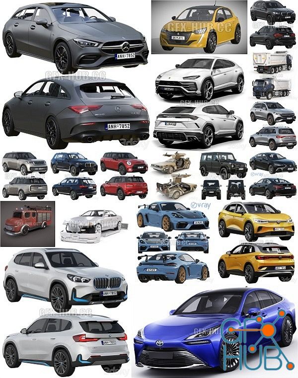 Car 3D Models Bundle 1 January 2023