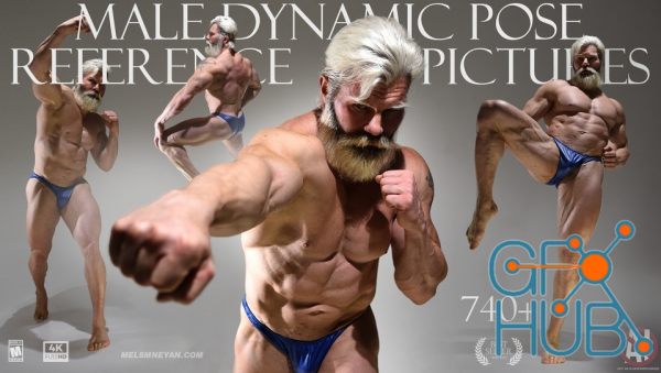 Cubebrush – Male dynamic Pose Reference Pictures 740+