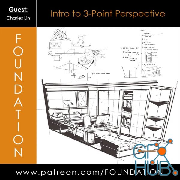 Gumroad – Foundation Patreon – Intro to 3 Point Perspective with Charles Lin