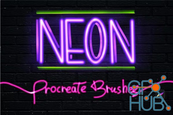 Envato – 10 Neon Brushes Procreate