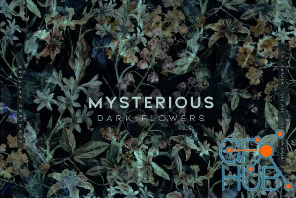Mysterious Dark Flowers Bacground