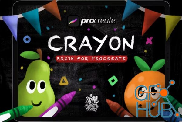 Envato – Dans Crayon Brush Procreate