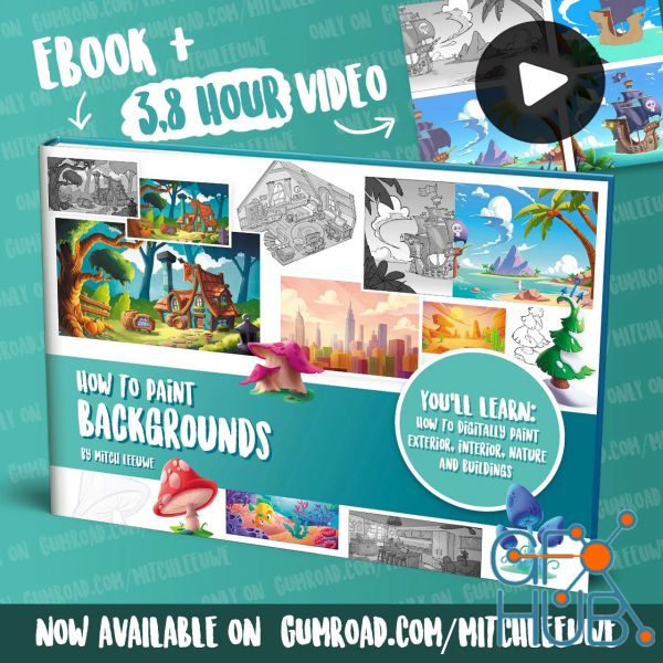 Gumroad – How to paint backgrounds ebook & video