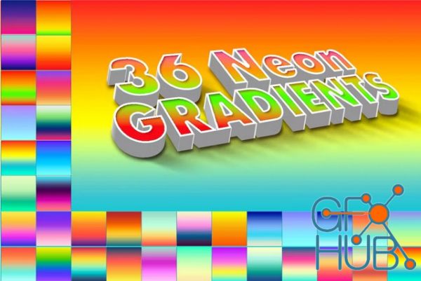 36 Neon Gradients Photoshop