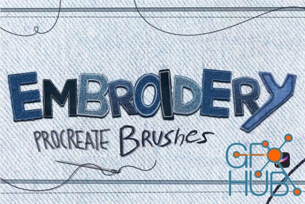 10 Embroidery Brushes Procreate