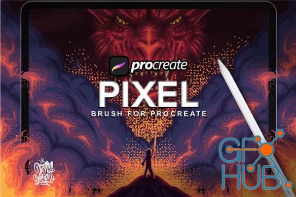 Dansdesign Pixel Brush Procreate