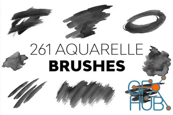 Envato – 261 Aquarelle Brushes